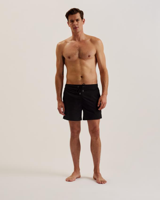 Short Ted Baker Plain Textured Swim Noir Homme | YTE-72195485